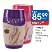 Shape Chocolate Vanilla or Strawberry Shake-450g Each