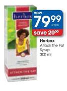Herbex Attack The Fat Syrup-300ml Each