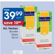 All Herbex Booster Drops-50ml Each