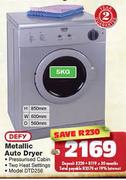 Defy Metallic Auto Dryer-5kg