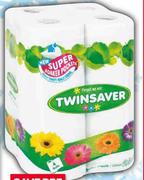 Twinsaver 2 Ply Roler Towels-4x4s