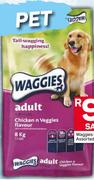 Waggies Dry Dog Food Assorted6/8Kg Each