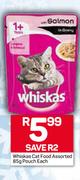 Whiskas Cat Food Assorted-85g Pouch Each