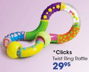 Clicks Twist Ring Rattle-Each