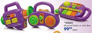 Clicks Musical Radio Or Jam Box-Each