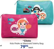 Clicks Kids Pirate Or Mermaid Toiletry Bag-Each