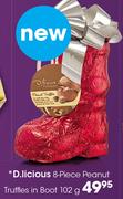 D.licious 8 Piece Peanut Truffles In Boot-102G