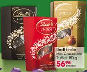 Lindt Lindor Milk Chocolate Truffles-150g Per Pack