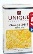 Unique Formulation Omega 3-6-9 30 Softgel Capsules