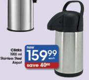 Clicks 1900ml Stainless Steel Airpot-Each