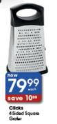 Clicks 4-Sided Square Grater-Each