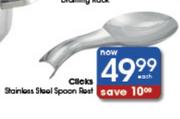 Clicks Stainless Steel Spoon Rest-Each