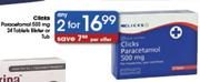 Clicks Paracetamol 2X500Mg 24 Tablets Blister Or Tub