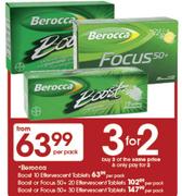 Berocca Boost Or Focus 50+20 Effervescent Tablets Per Pack