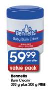 Bennetts Bum Cream-300g Plus 200g Free
