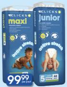 Clicks Active Stretch Value Pack Disposable Nappies Newborn