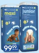 Clicks Active Stretch Value Pack Disposable Nappies Mini