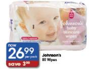 Johnson's 80 Wipes