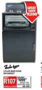 Fuchs-Ware 3 Plate Mini Stove on Cabinet