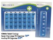Clicks Tablet Casings 4-A-Day Large Pill Organiser