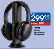 Sway Wireless Headphones & Transmitter-Per Set