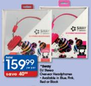 Sway DJ Stereo Over-Ear Headphones-Per Pair