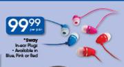 Sway In-Ear Plugz-Per Pair