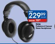 Sway Professional Over-Ear Stereo Headphones-Per Pair