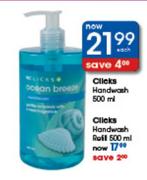Clicks 500ml Handwash Each