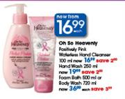 Oh So Heavenly Positively Pink Waterless Hand Cleanser-100ml Each