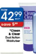 Clean & Clear Dual Action Moisturiser Each
