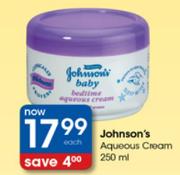 Johnson's Aqueous Cream-250ml Each
