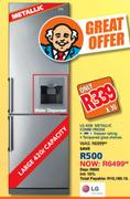 LG Metallic Combi Fridge-420 Ltr