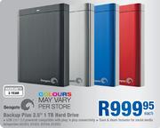 Seagate Backup Plus 2.5" Hard Drive-1TB Each