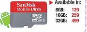 Sandisk Mobile Ultra MicroSD Card-8GB