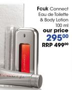 Fcuk Connect Eau De Toilette & Body Lotion-100ml Each