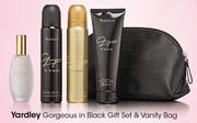 Yardley Gorgeous In Black Gift Set & Vanity Bag-Each