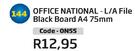 Office National L/A File Black Board A4 75mm(ON55)