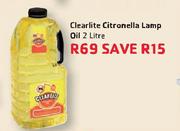 Clearlite Citronella Lamp Oil-2ltr