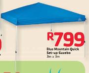 Blue Mountain Quick Set-Up Gazebo-3mx3m