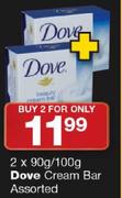 Dove Cream Bar-2x90gm/100gm