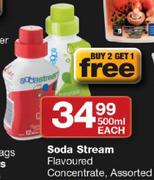 Soda Stream Flavoured Concentrate-500ml-Each