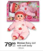 Dimian 33cm Baby Doll With Soft Body
