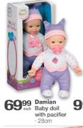  Damian 28cm Baby Doll With Pacifier