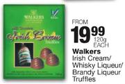 Walkers Irish Cream/Whisky Liqueur/Brandy Liqueur/Truffles-120g Each