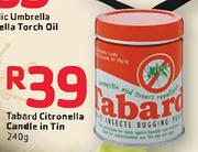 Tabard Citronella Candle In Tin-240g