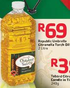 Republic Umbrella Citronella Torch Oil-2L