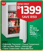 Aim 110 Litre Bar Fridge White 