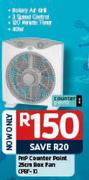 Pnp Counter Point 25cm Box Fan-Each