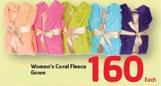 Women's Coral Fleece Gown-Each.